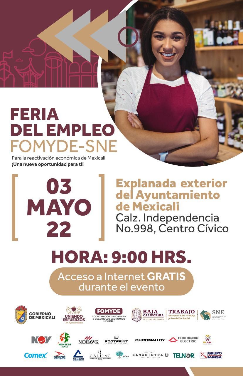 Gran feria de empleo con más de 3 mil vacantes en Mexicali - Tres65 News