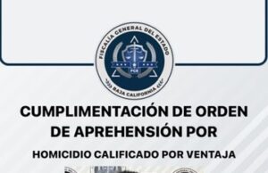 Cumplimenta FGEBC orden de aprehensión por el delito de homicidio a José Luis “N”, alias “El Tamal”