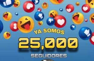 25 mil seguidores y 13 mil fans