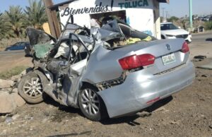 FUERTE ACCIDENTE EN ENTRONQUE DEL EJIDO TOLUCA, VALLE DE MEXICALI