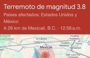 TEMBLOR DE 3.8 AL SUR DE MEXICALI