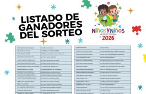 LISTADO DE NIÑAS Y NIÑOS GANADORES COMO FUNCIONARIOS MUNICIPAL 2026
