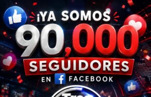 ¡90 MIL GRACIAS! TRES65NEWS LLEGA A 90 MIL SEGUIDORES
